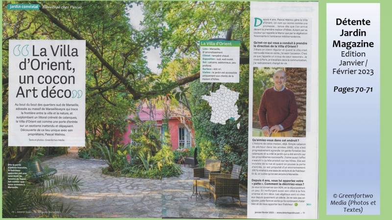 Un jardin exotique situé dans le Parc National des Calanques de Marseille mis à l'honneur en 2023 par le Magazine Detente Jardin