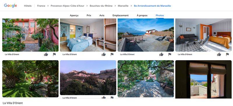 La Villa d'Orient Marseille sur Google